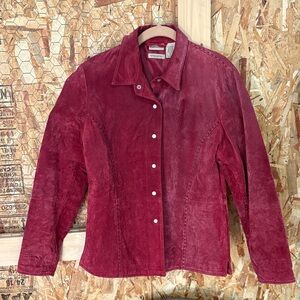 Ruff Hewn Burgundy Suede Blazer